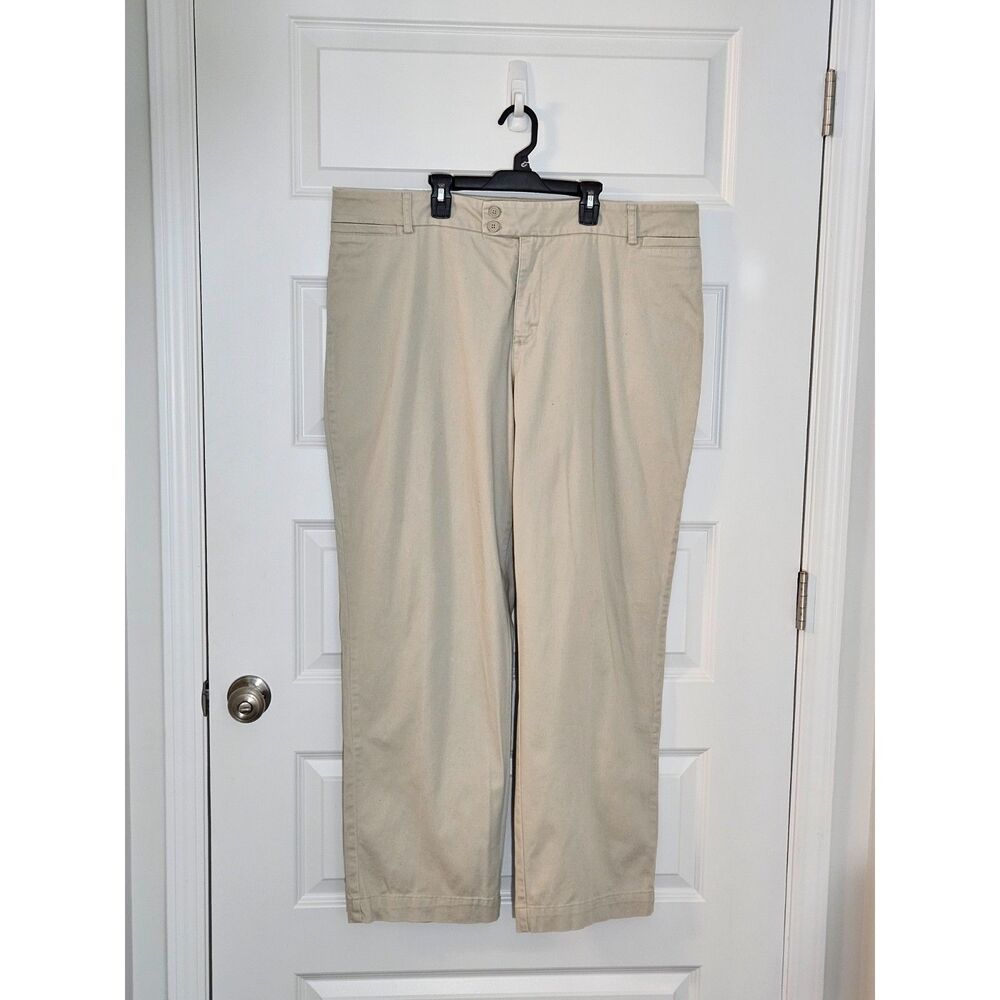 Lee Women's Just Below the Waist Khaki Pant Size 22W Medium Plus Size